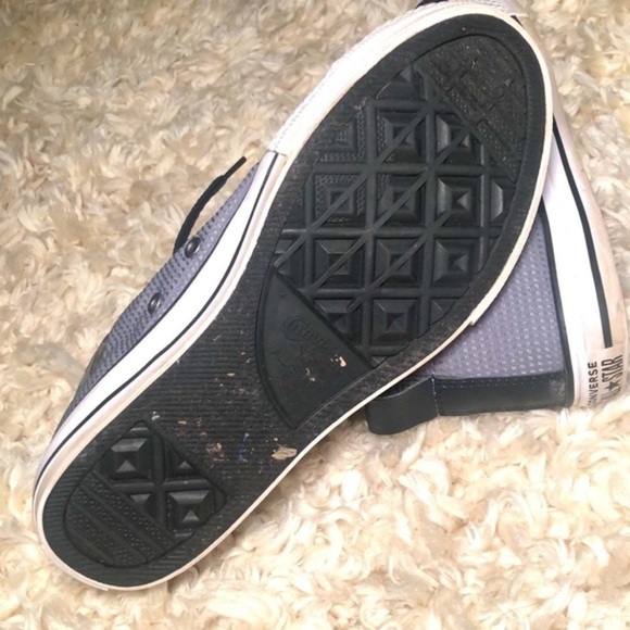 CONVERSE ALL STAR | Chuck Taylors Grey Checkered + Black Sneakers, US Size 6. - Picture 6 of 9